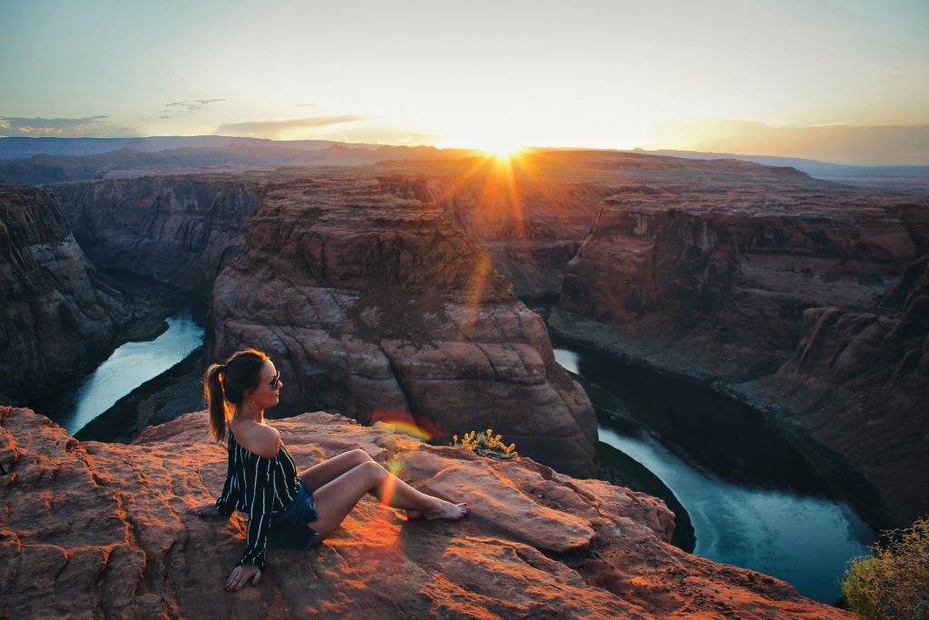 Zonsondergang Horseshoe Bend Page Arizona