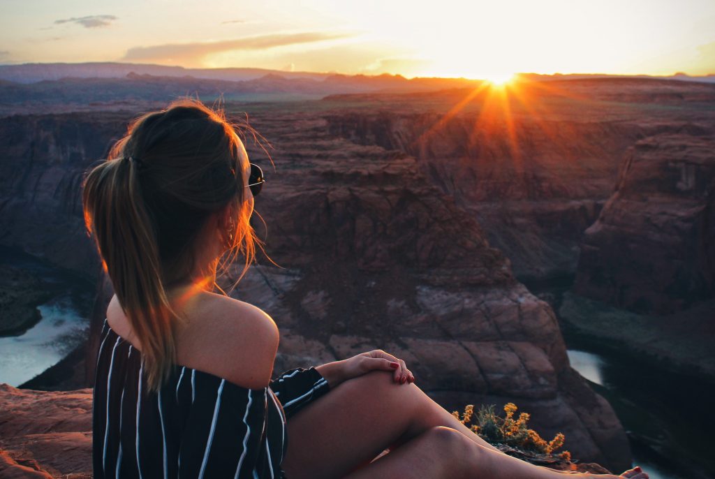 Zonsondergang Horseshoe Bend Page Arizona