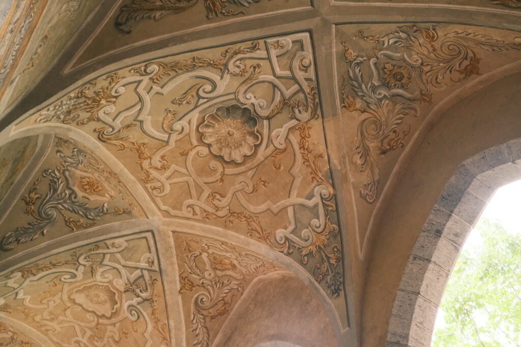 Nicely decorated ceilings in Santa Chiara Napoli