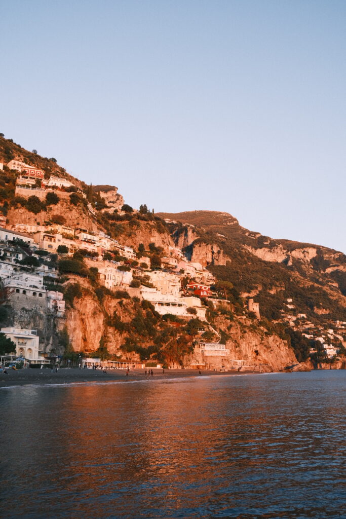 Positano during sunset