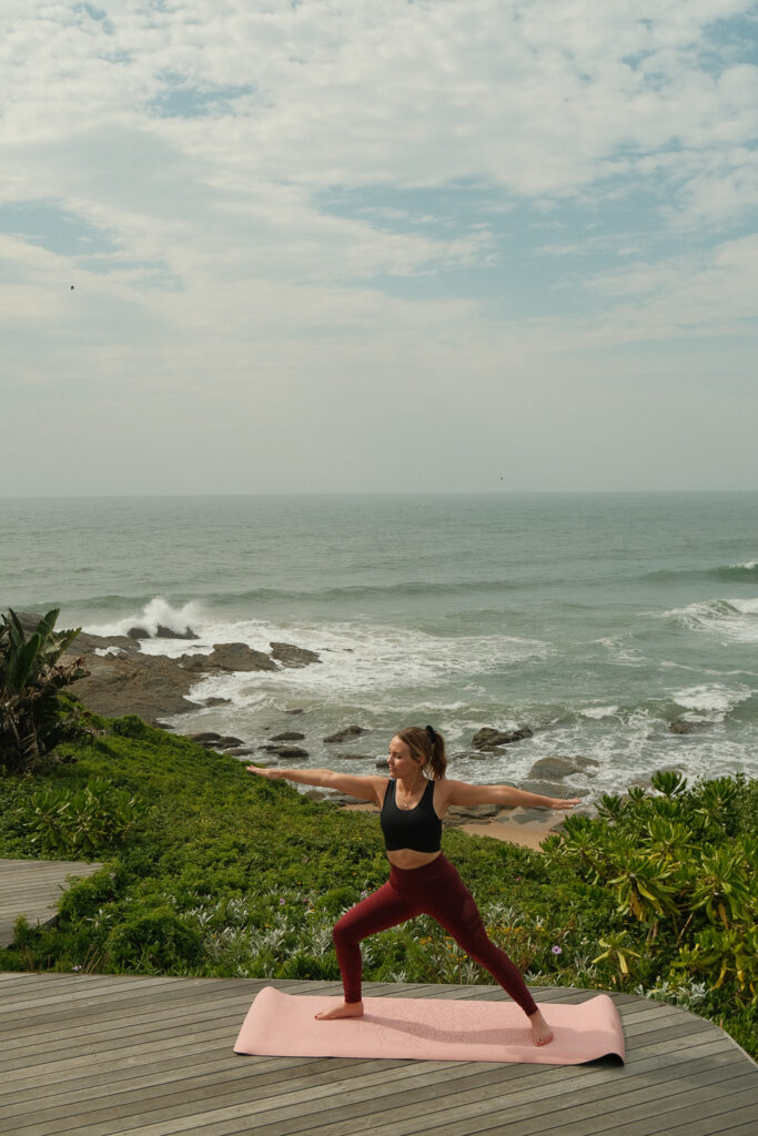 Oceanfront yoga session Sala Beach House