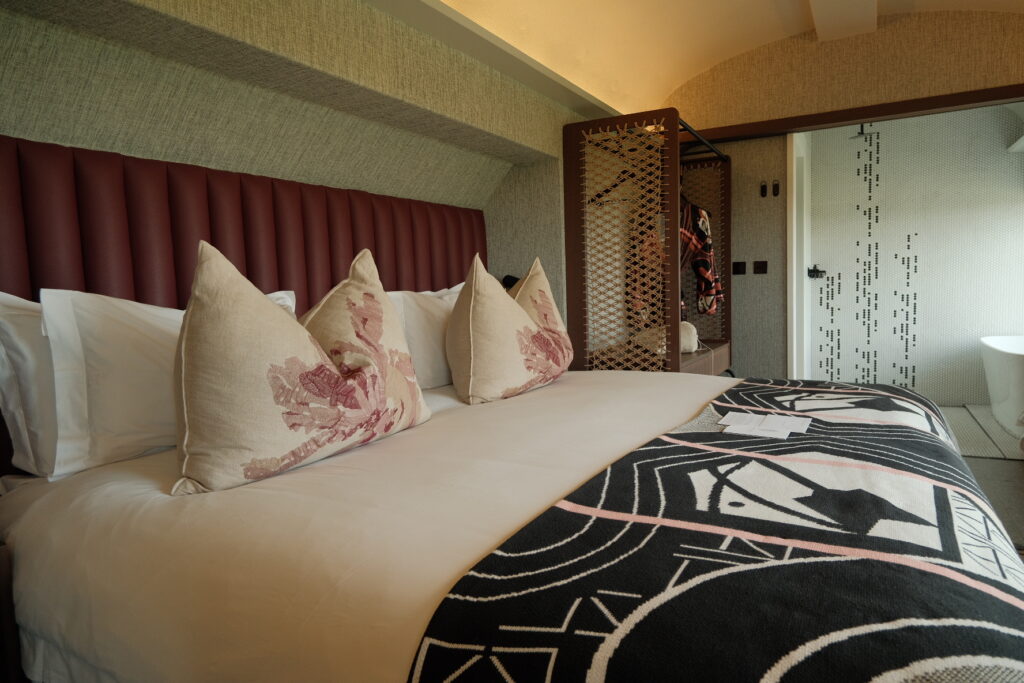 Cozy bed in Kruger Shalati suite