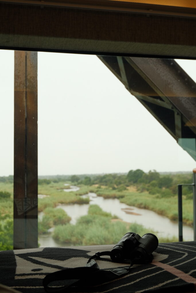 Wildlife spotting from you bed in Kruger Shalati