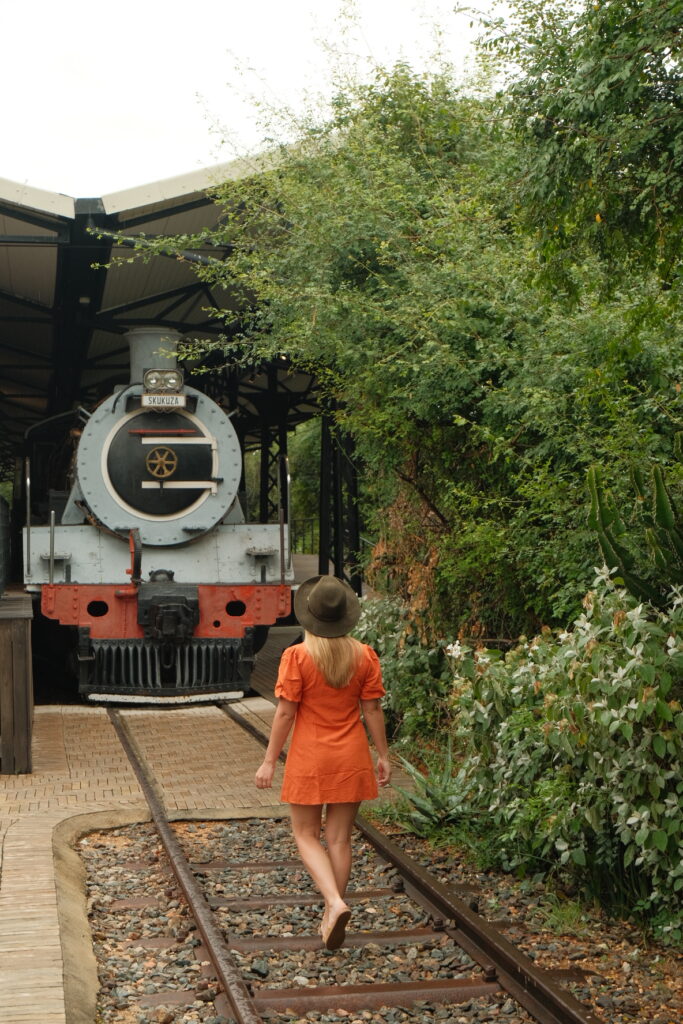 Old steam train locomotive at Kruger Station